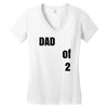 dad of 2 Women's V-Neck T-Shirt