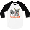 This Girl Loves Her Chihuahua 3/4 Sleeve Shirt