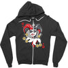quinn of diamonds Zipper Hoodie