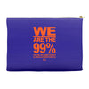 we are the 99% t shirt occupy wall street anti corporate greed black Accessory Pouches