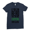if you can read this, you are camping too close Ladies Fitted T-Shirt