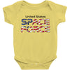 United States Space Force American Flag Baby Bodysuit