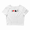 i love house music t shirt edm club wear rave electro party progressiv Crop Top