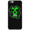 celtic green clover skull patch, irish biker patches iPhone 6/6s Case