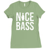 nice bass fishing Ladies Fitted T-Shirt