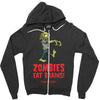 zombies eat brains Zipper Hoodie