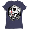 skull hexagon Ladies Fitted T-Shirt
