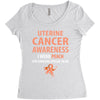 i wear peach for some special to me Women's Triblend Scoop T-shirt
