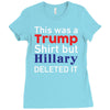 this was a trump shirt but hillary deleted it Ladies Fitted T-Shirt