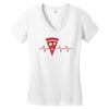 pizza is life Women's V-Neck T-Shirt