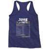 June Girl Facts Gemini Racerback Tank