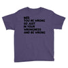 no. you're wrong Youth Tee