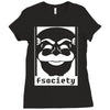 mr. robot tv series banksy fsociety Ladies Fitted T-Shirt