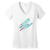 ask me about dinosaurs Women's V-Neck T-Shirt