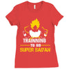 Trainning To Go Super Saiyan Ladies Fitted T-Shirt