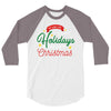we wish you happy holidays &amp; merry christmas 3/4 Sleeve Shirt