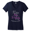 I Love My Trucker To The Moon And Back To Infinity And Beyond Forever Women's V-Neck T-Shirt