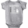 meow meaning Baby Onesie