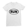 basic running oval Ladies Fitted T-Shirt