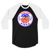 vote for pizza president democrat 3/4 Sleeve Shirt