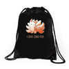 i give zero fox Drawstring Bags