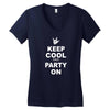 keep cool partyon Women's V-Neck T-Shirt