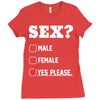 Sex Yes Please Ladies Fitted T-Shirt