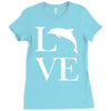 love dolphin Ladies Fitted T-Shirt