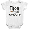 flippin awesome cooking greeting Baby Bodysuit