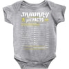 January Girl Facts Aquarius Baby Onesie