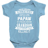 Super Cool Papaw Of A Freaking Awesome Grandson Baby Onesie