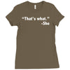 that's what she said funny Ladies Fitted T-Shirt