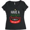 have a merry christmas and a happy new year Women's Triblend Scoop T-shirt