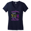 sometimes you have to throw on the hat! Women's V-Neck T-Shirt