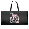 dachshund floral Weekender Totes