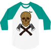 skull wood 3/4 Sleeve Shirt