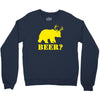 beer t shirt bear plus deer funny tee drinking college humor party shi Crewneck Sweatshirt