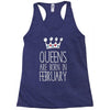 queens are born in february Racerback Tank