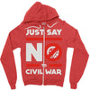 say no to civil war Zipper Hoodie