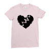 broken heart xxx black Ladies Fitted T-Shirt