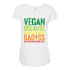 vegan because plant powered badiss was not an offical title Maternity Scoop Neck T-shirt