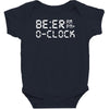 beer o'clock   mens funny Baby Bodysuit