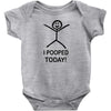 i pooped today Baby Bodysuit