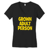 grown adult person Women's V-Neck T-Shirt