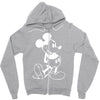 mouse screen print Zipper Hoodie