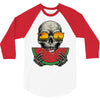 watermelon skull 3/4 Sleeve Shirt