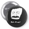bon iver face Pin-back button