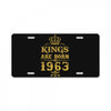 kings are born in 1963 License Plate