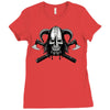 viking skull Ladies Fitted T-Shirt