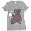 catffeinated Ladies Fitted T-Shirt
